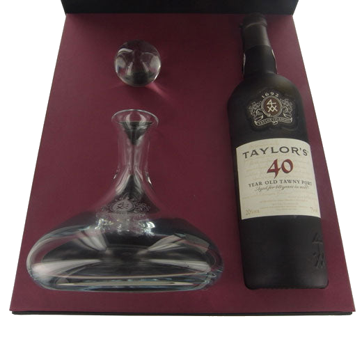 taylor s 40 year old tawny port and decanter gift set 7ba7431ce6ed23fe33789bf243355c7e