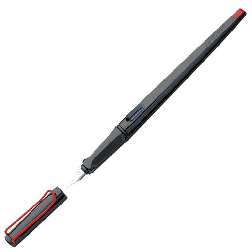 The LAMY black 1.5mm calligraphy fountain pen in the Joy collection.