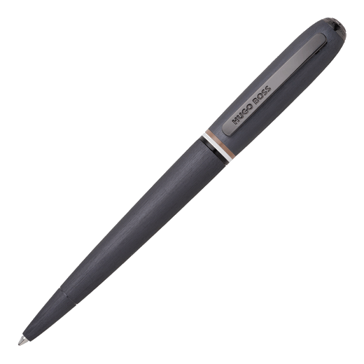 Hugo Boss has designed this Contour Iconic Stripe Ballpoint Pen with a matte gunmetal exterior.