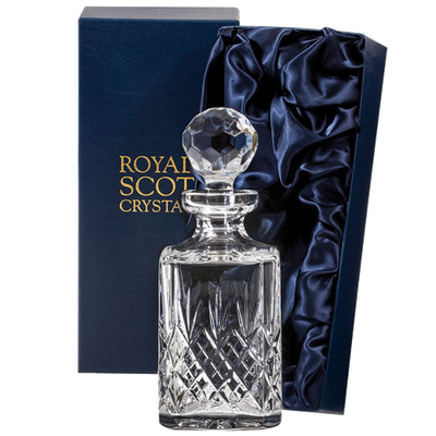 royal scot crystal edinburgh square spirit decanter packaging