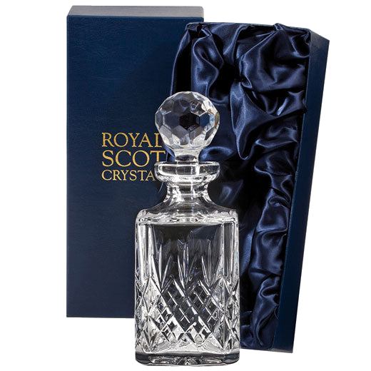 royal scot crystal edinburgh square spirit decanter packaging