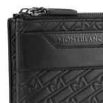 montblanc m gram 4810 black clutch bag with 2 compartments zip