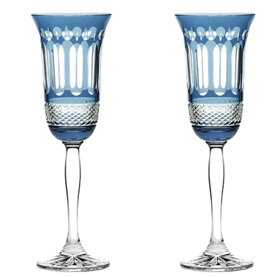 royal scot crystal skye blue belgravia champagne glasses