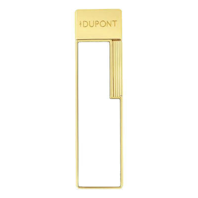 dupont twiggy white lacquer gold lighter