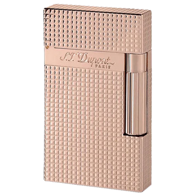 s t dupont ligne 2 rose gold diamond head lighter