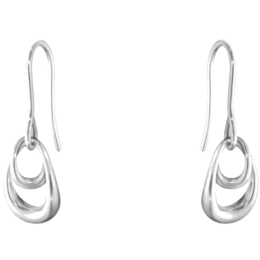 These are the Georg Jensen Sterling Silver Offspring Earrings.