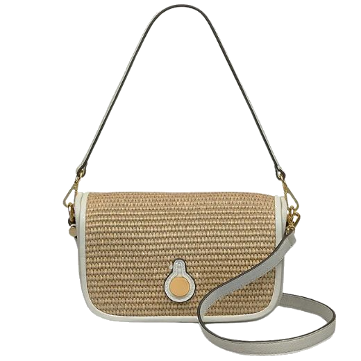 The Bathurst Mews Natural Raffia Small Flapover Cross Body Bag by Radley.