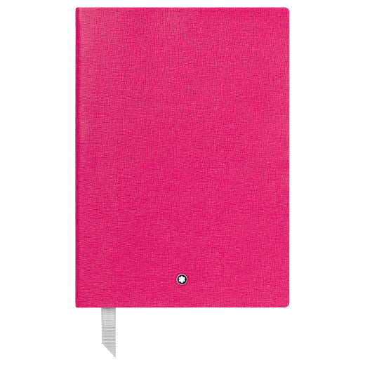 The Montblanc fine stationery pink A5 lined notebook.