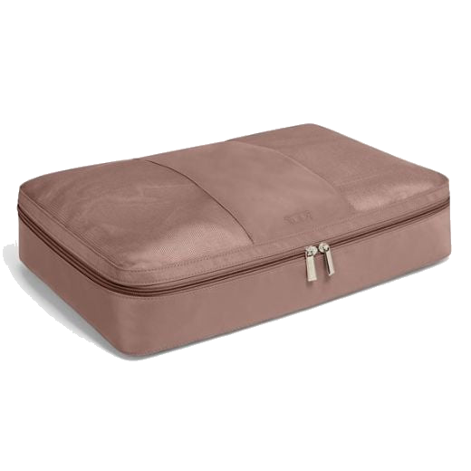 This TUMI Large Packing Cube in Light Mauve has a zip closure with compartments for organisation.