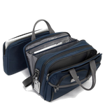 tumi navy alpha 3 expandable laptop briefcase inside