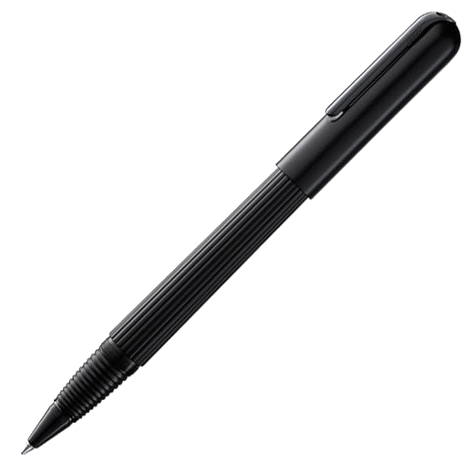 This LAMY Imporium rollerball pen comes with a black ribbed nib.