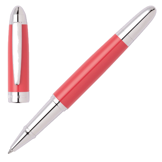 Hugo Boss Icon Rollerball Pen Coral & Chrome