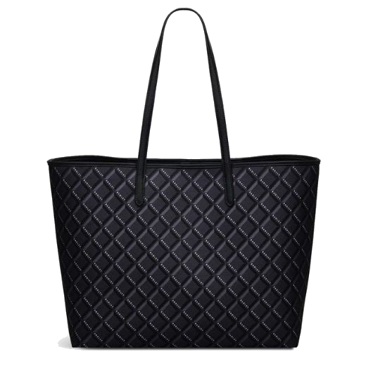 Radley's Southwell Gardens Geo Black Large Tote Bag has two large gran handles that are made of PU bonded leather.