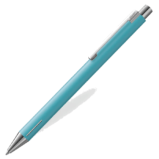 LAMY's Econ Special Edition Sea Blue Ballpoint Pen has a matte blue barrel with polished chrome trims and a clip that can be engraved at the time of purchase.