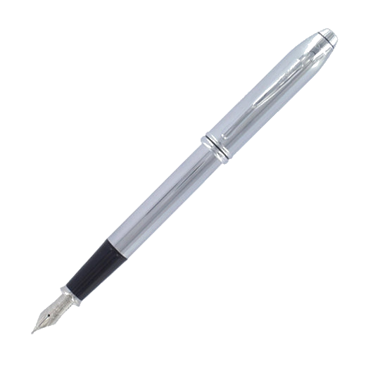 The Cross Townsend Lustrous Chrome fountain pen.