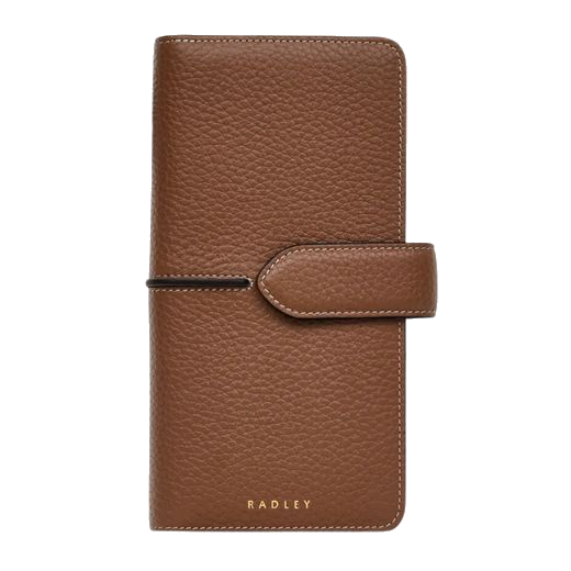 Radley's Hillgate Large Bifold Saddle Brown Leather Purse has 6 card slots and slip pockets.