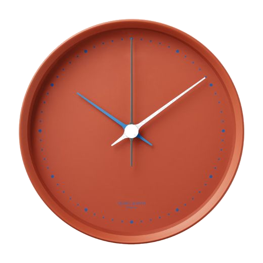 This Georg Jensen Koppel Matte Red 22cm Wall Clock is made out of ABS and stainless steel.