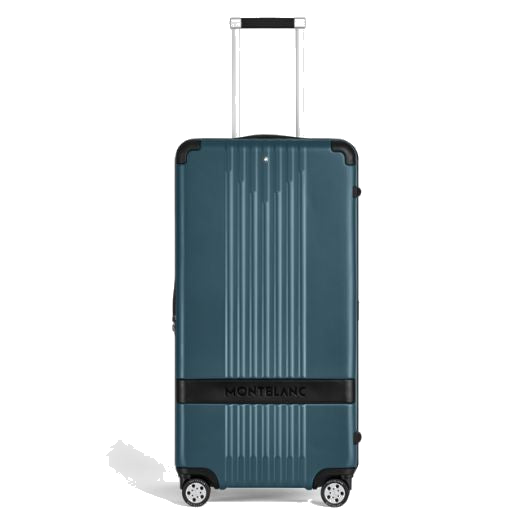 Montblanc's #MY4810 Avio Blue Trunk Case is made from a sturdy polycarbonate and leather trims for a sleek finish.