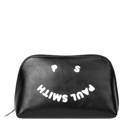 paul smith happy black leather cosmetic case