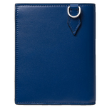 Montblanc's Meisterstück Blue 6CC Compact Wallet features a backside D-ring.