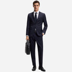 The BOSS Zair Black Leather Document Case with Foil-Print Logo by BOSS.