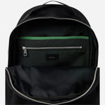Inside the Paul Smith Black Recycled Polyester Backpack with Signature Stripe Zebra Logo.
