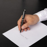 hugo boss black cone ballpoint pen lifestyle