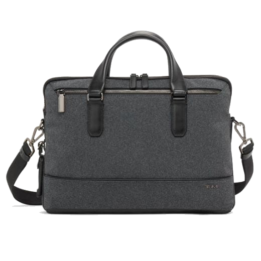 TUMI's Harrison Sycamore Dark Charcoal Slim Document Case is great for taking to work and it can fit a laptop and documents, along with smaller pockets for organisation.