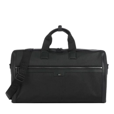 1 ray textured fabric black holdall with signature stripe trim 50541469 01 001
