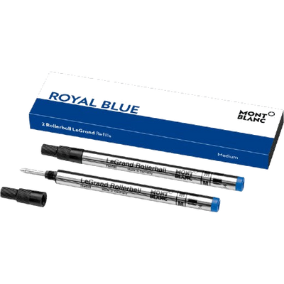 montblanc royal blue legrand medium rollerball pen refills
