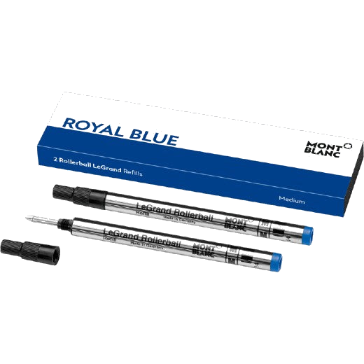 montblanc royal blue legrand medium rollerball pen refills