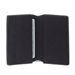 tumi black leather card cas