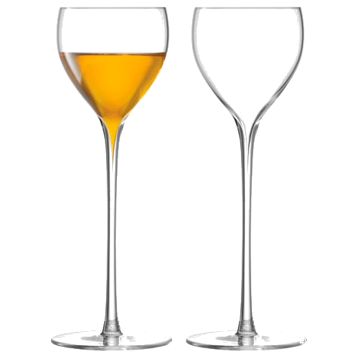 Savoy 2 x Liqueur Glasses 110ml by LSA with mouth-blown glass.