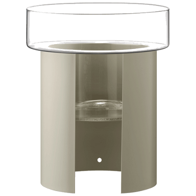 steel and glass planter