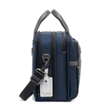 tumi navy alpha 3 expandable laptop briefcase side 2