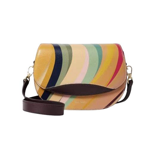 The Dusky Swirl Leather Saddle Bag by Paul Smith.