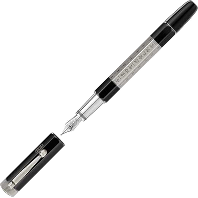 montblanc silver heritage egyptomania doue fountain pen
