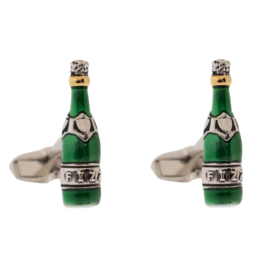 This Champagne Bottle Green 'Fizz' Cufflinks by Paul Smith make a lovely gift for anyone who loves a glass of fizz.