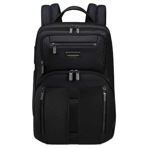 Samsonite's Urban-Eye Backpack 14.1" in Black has 4 pockets on the front along with the main compartment that will fit a laptop.