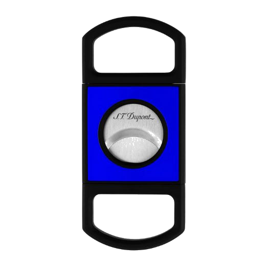 This Neon Blue Cigar Cutter by S.T. Dupont is great for cigar aficionados and has a glossy neon blue centre with contrasting matte black.