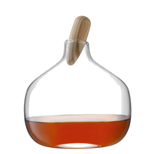 Signature Float Decanter with Oak Stopper designed by LSA.