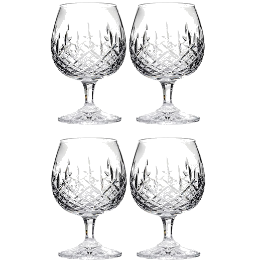 These London 4 x 32cl Brandy Glasses have been designed by Royal Scot Crystal.