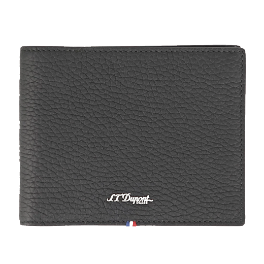Neo Capsule Grained Billfold 8CC Wallet Black Leather By S. T. Dupont