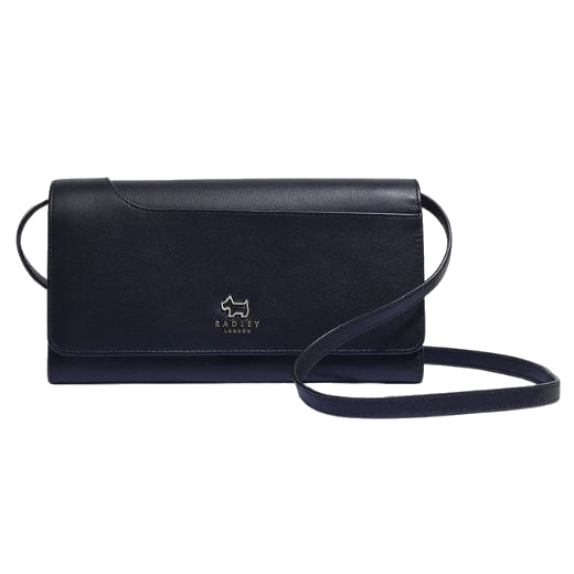 This Radley Pockets Black Leather Large Phone Cross Body has a flap closure with a popper fastening and allows you to store your phone and basic essentials.