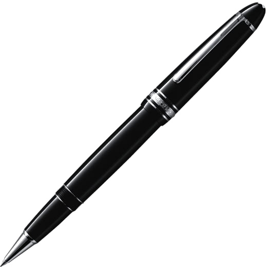 Montblanc Meisterstuck le grand platinum plated rollerball pen.