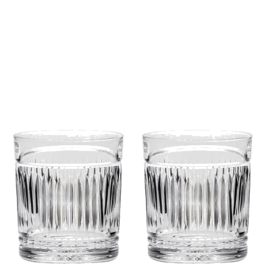 These Art Deco 2 x 33cl Large Tumblers have been designed by Royal Scot Crystal.