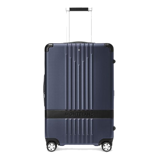 This Montblanc #MY4810 Blue Medium Trolley Case has a hard shell exterior that is durable and will last a long time.