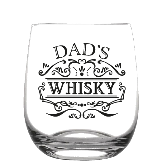 This St Andrews 'Dad's Whisky' Engraved Barrel Tumbler has been designed by Royal Scot Crystal.