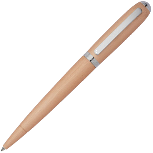 tHIS Contour Brushed Champagne Ballpoint Pen is designed by Hugo Boss,