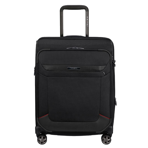 Samsonite's Pro-DLX 6 Spinner Expandable Cabin Case, 55 cm has 4 spinner wheels and exterior organisation.